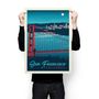 Affiches - AFFICHE VOYAGE VINTAGE SAN FRANCISCO CALIFORNIE | POSTER ILLUSTRATION VILLE SAN FRANCISCO - GOLDEN GATE BRIDGE - OLAHOOP TRAVEL POSTERS