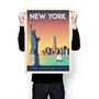 Poster - POSTER TRAVEL VINTAGE NEW YORK | POSTER ILLUSTRATION CITY NEW YORK USA - OLAHOOP TRAVEL POSTERS