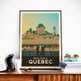 Poster - POSTER TRAVEL VINTAGE QUEBEC CANADA | POSTER ILLUSTRATION CITY QUEBEC CANADA - CHATEAU FRONTENAC - OLAHOOP TRAVEL POSTERS
