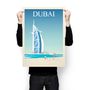 Poster - VINTAGE TRAVEL POSTER DUBAI | DUBAI - BURJ AL ARAB  CITY ILLUSTRATION PRINT - OLAHOOP TRAVEL POSTERS