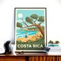 Poster - COSTA RICA VINTAGE TRAVEL POSTER | COSTA RICA  ILLUSTRATION PRINT - OLAHOOP TRAVEL POSTERS