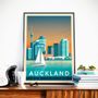 Poster - AUCKLAND NEW ZEALAND POSTER TRAVEL VINTAGE | AUCKLAND NEW ZEALAND POSTER CITY ILLUSTRATION - OLAHOOP TRAVEL POSTERS