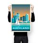 Poster - AUCKLAND NEW ZEALAND POSTER TRAVEL VINTAGE | AUCKLAND NEW ZEALAND POSTER CITY ILLUSTRATION - OLAHOOP TRAVEL POSTERS