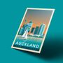 Poster - AUCKLAND NEW ZEALAND POSTER TRAVEL VINTAGE | AUCKLAND NEW ZEALAND POSTER CITY ILLUSTRATION - OLAHOOP TRAVEL POSTERS