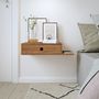 Night tables - Solid wood nightstand HOPE with a shelf on the side - WOODEK