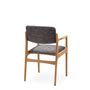 Office seating - Dining chair OSLO with armrests, solid oak - WOODEK