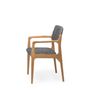 Office seating - Dining chair OSLO with armrests, solid oak - WOODEK