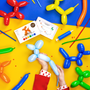 Objets de décoration - Ballons à modeler avec pompe, mélange de couleurs - PARTYDECO