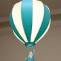 Hanging lights - TURQUOISE HOT AIR BALLOON children's suspension lamp - R&M COUDERT
