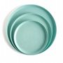 Everyday plates - Handmade Porcelain Single Tone Round Plate Set  - FIOVE ARTISANAL