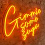 Other wall decoration - 'GIMMIE SOME SUGA' ORANGE NEON LED WALL MOUNTABLE SIGN - LOCOMOCEAN