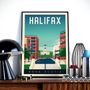 Affiches - AFFICHE VOYAGE VINTAGE MONTREAL QUEBEC CANADA | POSTER ILLUSTRATION VILLE MONTREAL QUEBEC CANADA - CLOCK TOWER - OLAHOOP TRAVEL POSTERS