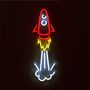 Decorative objects - 'SPACE ROCKET' NEON LED WALL MOUNTABLE SIGN - LOCOMOCEAN