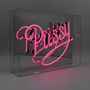 Decorative objects - 'PUSSY' GLASS NEON SIGN - PINK - LOCOMOCEAN