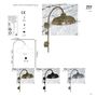 Outdoor wall lamps - Large Industrial Brass hat wall light 777 for main entry or wall  - ANDROMEDA LIGHTING
