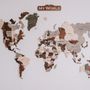 Autres décorations murales - Carte du monde multicolore en bois - PROMIDESIGN