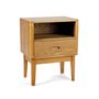 Night tables - Bedside table made of ash and pine wood 48x35x60 cm MU71000  - ANDREA HOUSE
