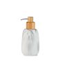Installation accessories - Sandstone and ash wood. White marble effect Soap dispenser Ø8x17 cm BA71154 - ANDREA HOUSE
