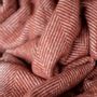 Throw blankets - Recycled Wool Blanket in Rust Herringbone - THE TARTAN BLANKET CO.