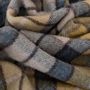 Throw blankets - Recycled Wool Blanket in Buchanan Natural Tartan - THE TARTAN BLANKET CO.