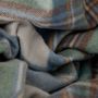 Throw blankets - Recycled Wool Blanket in Stewart Muted Blue Tartan - THE TARTAN BLANKET CO.
