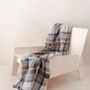 Throw blankets - Recycled Wool Blanket in Stewart Natural Tartan - THE TARTAN BLANKET CO.