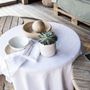 Table linen - Around flax Linen Tablecoths - BLANC CERISE
