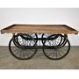 Decorative objects - 4 Wheels Teak Display Stall Trolley - JD PRODUCTION - JD CO MARINE