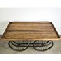 Decorative objects - 4 Wheels Teak Display Stall Trolley - JD PRODUCTION - JD CO MARINE