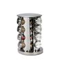 Food storage - Rotating spice rack in glass and chrome 16 jars Ø20x28 cm CC71037  - ANDREA HOUSE