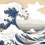 Objets design - SCENERY Under the Wave off Kanagawa, de la série Trente-six Views of Mount Fuji - OMOSHIROI BLOCK