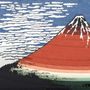 Objets design - SCENERY South Wind, Clear Sky, de la série Trente-six Vues du mont Fuji - OMOSHIROI BLOCK