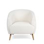 Armchairs - Bruce armchair bouclé ivory 77x75x76 cm MU71004  - ANDREA HOUSE