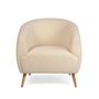 Armchairs - Bruce armchair bouclé beige 77x75x76 cm MU71005  - ANDREA HOUSE