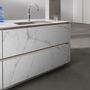 Kitchens furniture - SieMatic SLX kitchen cabinet in Syros Blanco ceramic - SIEMATIC FRANCE