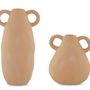 Vases - Vase en céramique beige Honest 16.5x16x18 cm AX20086 - ANDREA HOUSE