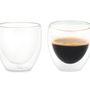 Kitchen utensils - Set of 2 double-walled Espresso glasses Ø6x6 cm / 80 ml MS20101 - ANDREA HOUSE