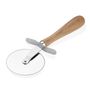 Kitchen utensils - Pizza cutter and server, stainless steel and acacia 18x32x4 cm CC68031 - ANDREA HOUSE