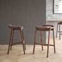 Stools - ARQUELIS LEATHER STOOL - MOVEIS JAMES LTDA