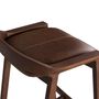 Stools - ARQUELIS LEATHER STOOL - MOVEIS JAMES LTDA