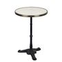Other tables - French Bistro Table 51 cm, White Marble and Iron Base - BONNECAZE ABSINTHE & HOME