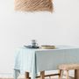 Kitchen linens - Linen tablecloth in dusty blue color - MAGICLINEN