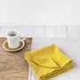 Kitchen linens - Moss Yellow Linen Napkin Set - MAGICLINEN