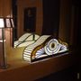 Table lamps - Art Deco Stained Glass Clock Lamp Hector G. - L'ATELIER DES CREATEURS