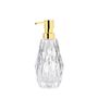 Installation accessories - Rhomb. Glass and gold Soap dispenser Ø8x20 cm BA71074 - ANDREA HOUSE