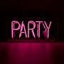 Decorative objects - Pink 'Party' Acrylic Box Neon Light - LOCOMOCEAN