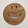 Clocks - Big clocks Round Shape ( diam 25cm) made of Palm trees leaves - ARECABIO