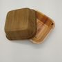 Everyday plates - Set of 4 Hamburger box ( 16x9cm) made of Palm trees leaves - ARECABIO