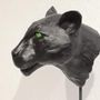 Unique pieces - Black Panther in Raku - ANNE DE SAUVEBOEUF CERAMISTE