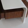 Tables de nuit - 'Dino' Table de chevet suspendue avec tiroir - Corian et bois - LUNE DESIGN